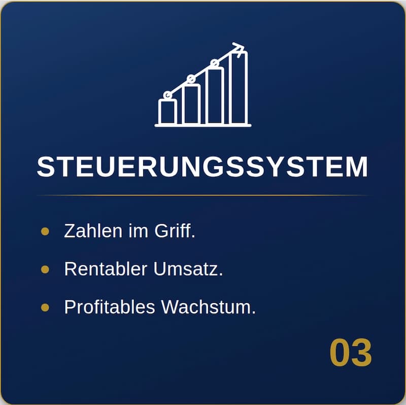 Modul 03 – Steuerungssystem: Zahlen im Griff, rentabler Umsatz, profitables Wachstum.